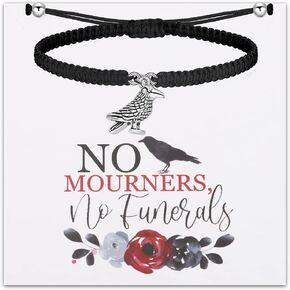 FAADBUK Six of Crows Inspired No Mourners No Funerals Bracelet for Bookish Crow Club Gift