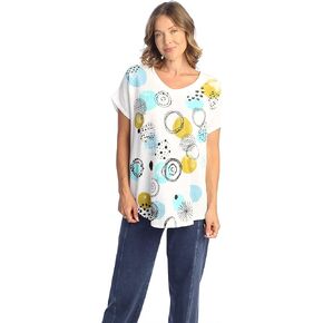 Jess & Jane Magic Dots Mineral Washed Double Gauze Short Sleeve Top