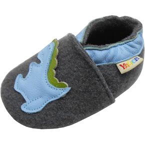 YALION Baby Boys Girls Shoes Toddler Slippers Moccasins Winter Warm Woollen Sneakers-Non Slip Rubber Soles Baby Walking Shoes