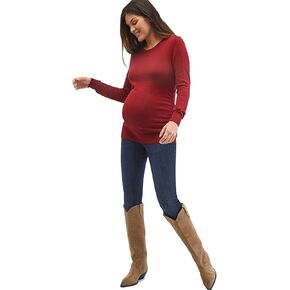 سترة الأمومة الكلاسيكية النسائية ذات الرقبة الدائرية من Motherhood Maternity