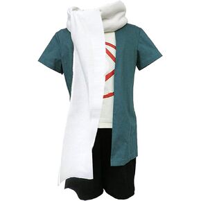 US Size Blue Jacket With Scarf Halloween Cosplay Costume for Adult/Kids