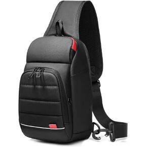 حقيبة حبال للرجال حقيبة صدر كتف حقيبة ظهر Daypack حقيبة ظهر بحمالة كروس مع كابل USB للمشي لمسافات طويلة والتخييم والرحلات الخارجية in Kuwait
