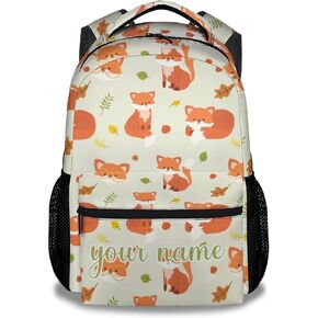 CUNEXTTIME Fox Backpack for Girls Boys, 16 Inch Orange Backpacks for School, Cute Lightweight Durable Bookbag for Kids