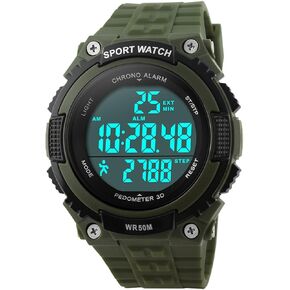 Gosasa Sports Waterproof Digital Fitness Watch Pedometer Multifunction Men's Wristwatches