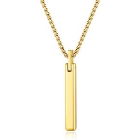 COAI Bar Tungsten Steel Necklace for Men Women, God Necklace/Silver Necklace 20"-26"