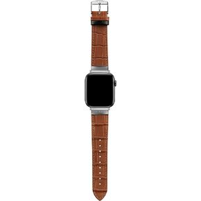 Ted Baker Brown Croco Leather Strap for Apple Watch® (Model: BKS42F229B0)
