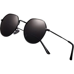 Polarized Polygon Round Sunglasses Classic Half Hexagon Circle Vintage Sun Glasses For Women Men Retro Shades NP1008
