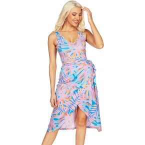 Tipsy Elves Summer Midi Dresses for Women - Cute Wrap Dress Ensemble for The Beach and Festivals