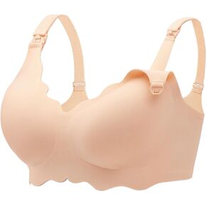 Angelhood Nursing Bras for Breastfeeding Ultra Comfort Seamless Maternity Bra Wireless Pregnancy Bralette with Bra Extender