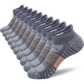EAMZGOT Men's Ankle Athletic Running Socks Thick Cushioned Low Cut Sport Socks for Men 5 Pairs