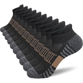 EAMZGOT Men's Ankle Athletic Running Socks Thick Cushioned Low Cut Sport Socks for Men 5 Pairs in Saudi Arabia