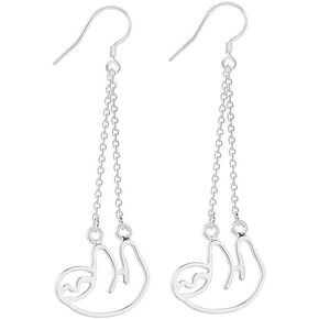 Cute Animal Sloth Earrings，Long Chain Tassel Sloth Drop Earrings for Women Girls Teens Kids Inspired Jewelry