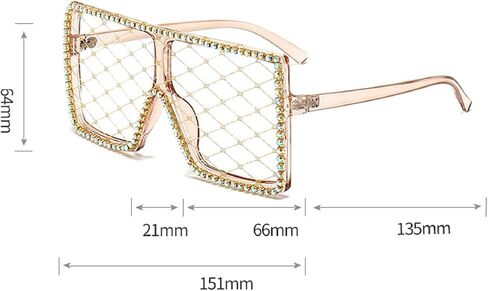 mincl Oversized Rhinestone bling Sunglasses for Women Fashion Lace lens Square Diamond Sunglasses Sexy Lady Party Eyewear in Saudi Arabia