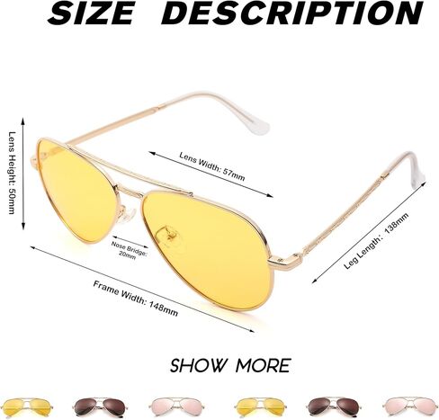 نظارات شمسية مستقطبة كلاسيكية من برو اكمي للنساء والرجال - حماية من الأشعة فوق البنفسجية 400 57 ملم in Kuwait