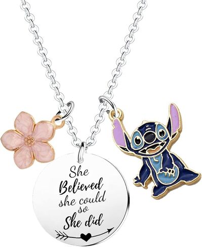 هدايا قلادة ملهمة من MADHAHEFU كانت تعتقد أنها تستطيع تقديم قلائد للنساء والفتيات هدية لصديقة أو أخت أو ابنة أو هدية عيد ميلاد للتخرج، من الفولاذ المقاوم للصدأ، بدون أحجار كريمة in Kuwait