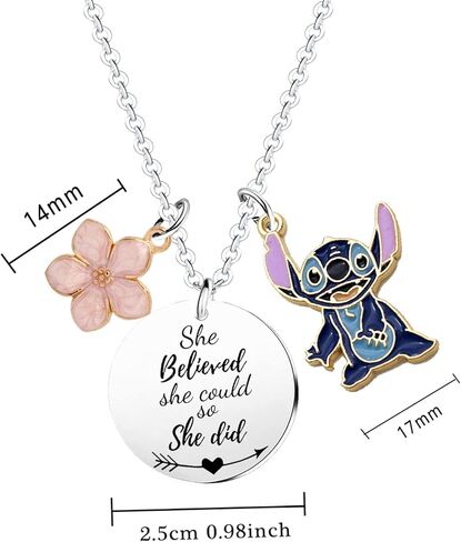 هدايا قلادة ملهمة من MADHAHEFU كانت تعتقد أنها تستطيع تقديم قلائد للنساء والفتيات هدية لصديقة أو أخت أو ابنة أو هدية عيد ميلاد للتخرج، من الفولاذ المقاوم للصدأ، بدون أحجار كريمة in Kuwait