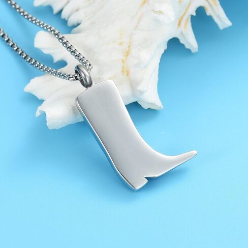 Inlay Turquoise Cowboy Boots memorial Ash Jewelry Keepsake Cremation Urn Necklace For Men&Women in Saudi Arabia