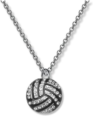 Sportybella Volleyball Necklace - Volleyball Rhinestone Jewelry Perfect Volleyball Gifts for Players in Saudi Arabia