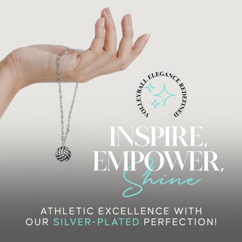 Sportybella Volleyball Necklace - Volleyball Rhinestone Jewelry Perfect Volleyball Gifts for Players in Saudi Arabia