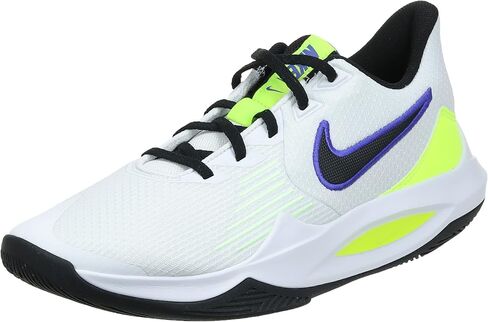 Nike Precision 5, White/Black-Barely Volt-Volt, 10 in Saudi Arabia