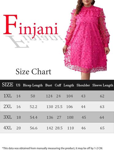 فستان Finjani نسائي بمقاس كبير مزين بتفاصيل شبكية فستان سادة بأكمام أسقف وياقة واقفة للحفلات للصيف in Kuwait