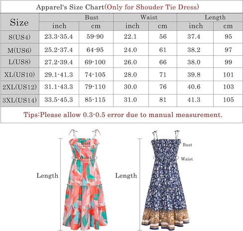 فستان نسائي صيفي بوهو منقوش عليه زهور من Fashionme فستان متوسط ​​الطول مرن مكشكش وربطة عنق على الكتف وحزام سباغيتي متدرج لقضاء العطلات على الشاطئ in Kuwait