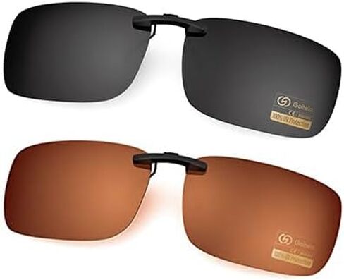 نظارات شمسية مستقطبة من Goiteia - تصميم مستطيل خفيف الوزن فوق النظارات الطبية، غير قابلة للطي، حماية من الأشعة فوق البنفسجية in Kuwait