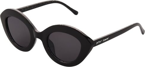Betsey Johnson Women's The Artist Novelty Cat Eye Sunglasses, Black, 140 mm in Saudi Arabia