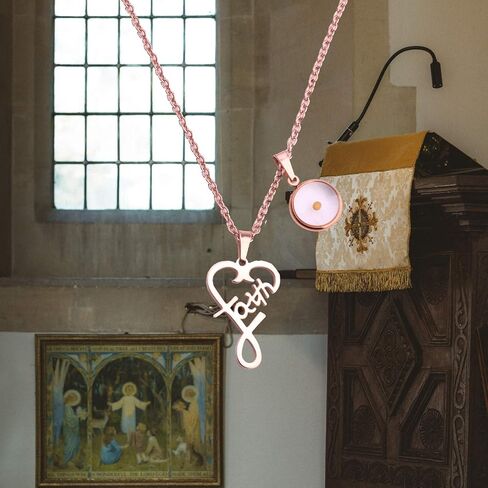 بذور الخردل الإيمان الحب القلب قلادة قلادة المجوهرات الدينية هدية in Kuwait