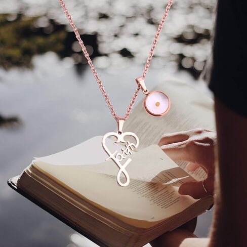 بذور الخردل الإيمان الحب القلب قلادة قلادة المجوهرات الدينية هدية in Kuwait