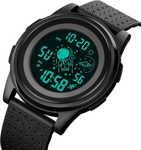 ساعة رقمية LED للرجال والنساء، تاريخ تقويم مضيء، ساعة إلكترونية متعددة الوظائف مضادة للماء in Kuwait