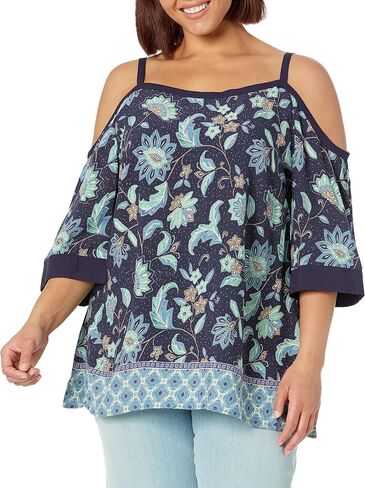 EVANS Women's Plus Size Top Daisy C/S PRT in Saudi Arabia