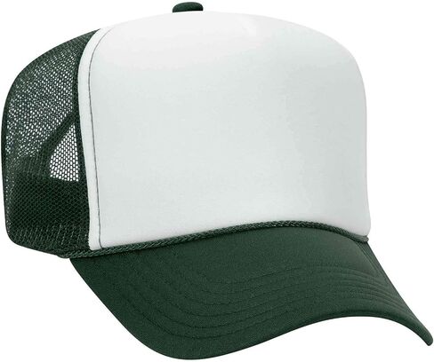 Otto Caps 5 Panel High Crown Mesh Back Trucker Hat Polyester Foam Front in Saudi Arabia