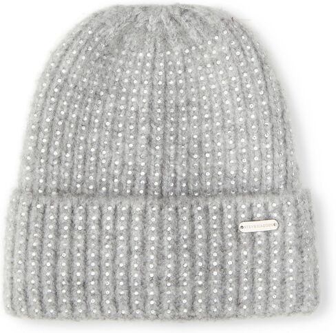 STEVE MADDEN Women's Crystal Beanie, Heather Grey in Saudi Arabia