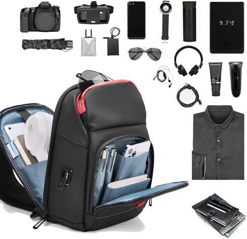 حقيبة حبال للرجال حقيبة صدر كتف حقيبة ظهر Daypack حقيبة ظهر بحمالة كروس مع كابل USB للمشي لمسافات طويلة والتخييم والرحلات الخارجية in Kuwait