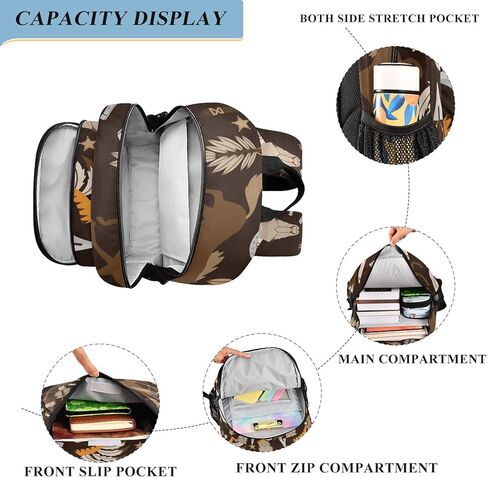 American Football Gold School Backpack Lightweight Laptop Backpack Student Travel Daypack with Reflective Stripes in Kuwait