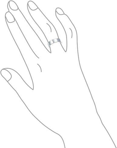 Bling Jewelry Minimalist Plain Simple .925 Sterling Silver Flat Couples Wedding Band Ring For Women For Men 6MM in Saudi Arabia