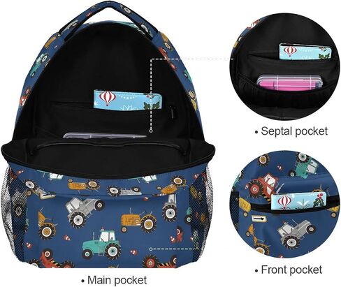 حقيبة ظهر للجرارات الزراعية حقيبة كمبيوتر محمول Daypack حقائب ظهر مدرسية للسفر والمشي لمسافات طويلة للرجال والنساء والأطفال والبنات والأولاد in Saudi Arabia