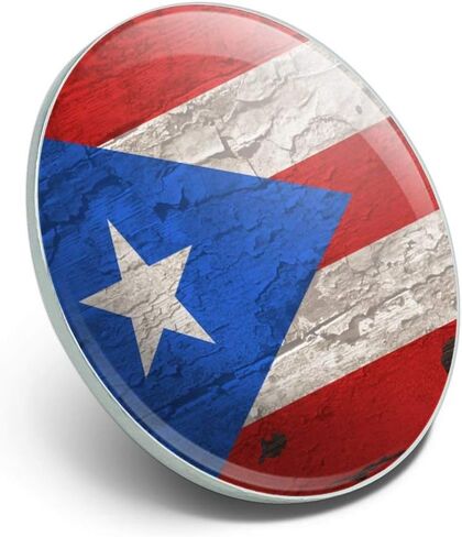 Rustic Distressed Puerto Rico Flag Wood Look Metal 1.1" Tie Tack Hat Lapel Pin Pinback in Saudi Arabia