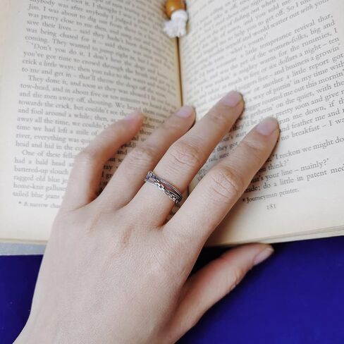 s925 Sterling Silver Chain adjustable ring, Delicate Looking, Minimalist Promise Ring for Best Friends in Kuwait