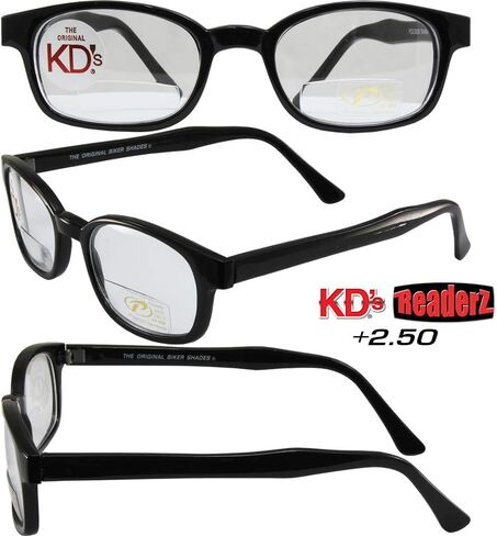 ظلال راكبي الدراجات النارية الأصلية من KD بواسطة PCSUN إطارات سوداء + عدسات شفافة مكبرة 2.50 in Kuwait