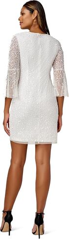 Adrianna Papell Women's Beaded Sequin Bell Sleeve DRS in Saudi Arabia