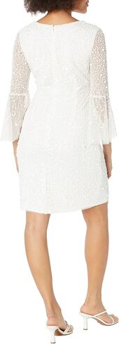 Adrianna Papell Women's Beaded Sequin Bell Sleeve DRS in Saudi Arabia