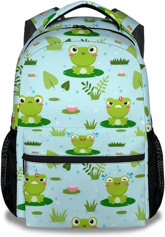 حقيبة ظهر على شكل ضفدع مع صندوق غداء ومقلمة، حقيبة كتب على شكل ضفدع مقاس 16 بوصة مع أشرطة قابلة للتعديل، متينة، خفيفة الوزن، سعة كبيرة، حقيبة ظهر مدرسية للفتيات والنساء in Kuwait