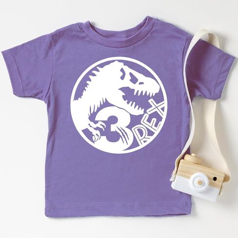 Olive Loves Apple Three T-Rex Fossil Dinosaur 3rd Birthday T-Shirts and Raglans for Baby Girls and Boys Third Birthday Outfit in Saudi Arabia