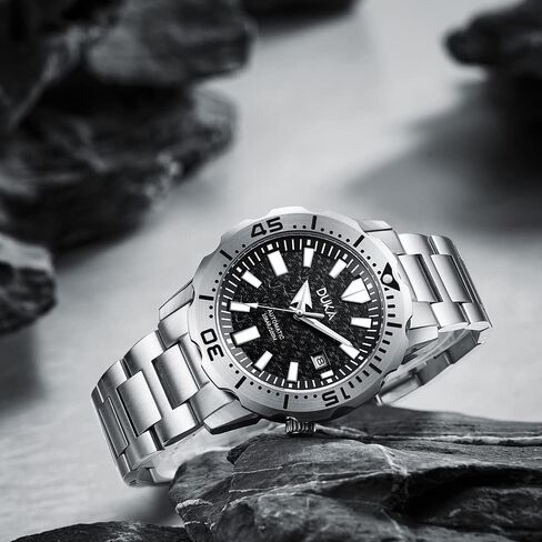 HaiQin DUKA 110 Men's Automatic Mechanical Watches The Ocean Series Synthetic Sapphire Japanese Self-Winding Movement Full Stainless Steel 100M Waterproof Sports Wrist Watch Date in Saudi Arabia