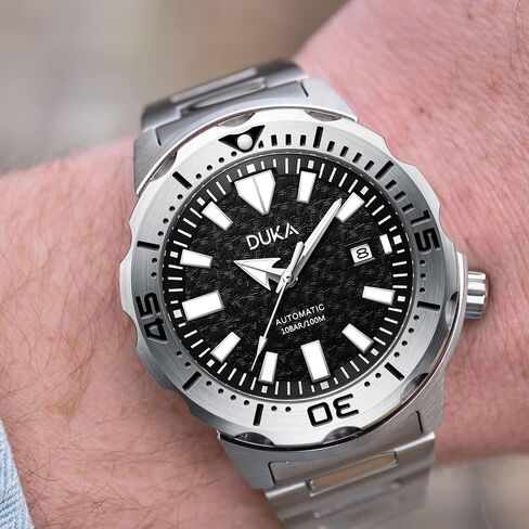 HaiQin DUKA 110 Men's Automatic Mechanical Watches The Ocean Series Synthetic Sapphire Japanese Self-Winding Movement Full Stainless Steel 100M Waterproof Sports Wrist Watch Date in Saudi Arabia