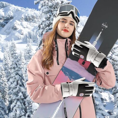 قفازات شتوية للرجال والنساء، قفازات دافئة تعمل باللمس على الجليد ومقاومة للماء ومقاومة للرياح للطقس البارد والقيادة وركوب الدراجات والتزلج in Kuwait