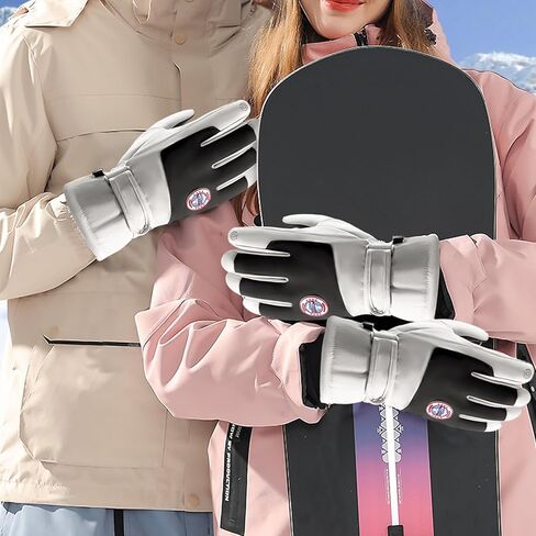 قفازات شتوية للرجال والنساء، قفازات دافئة تعمل باللمس على الجليد ومقاومة للماء ومقاومة للرياح للطقس البارد والقيادة وركوب الدراجات والتزلج in Kuwait