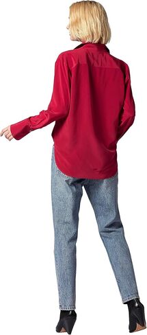 EQUIPMENT Women's QUINNE Long Sleeve TOP in Persian RED in Saudi Arabia